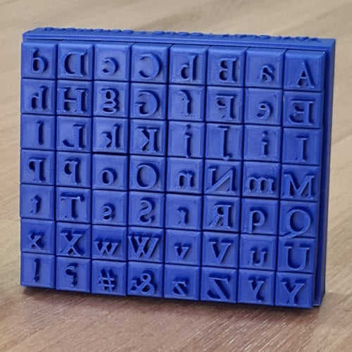 Alphabet Stamp set - Garamond - 56pcs