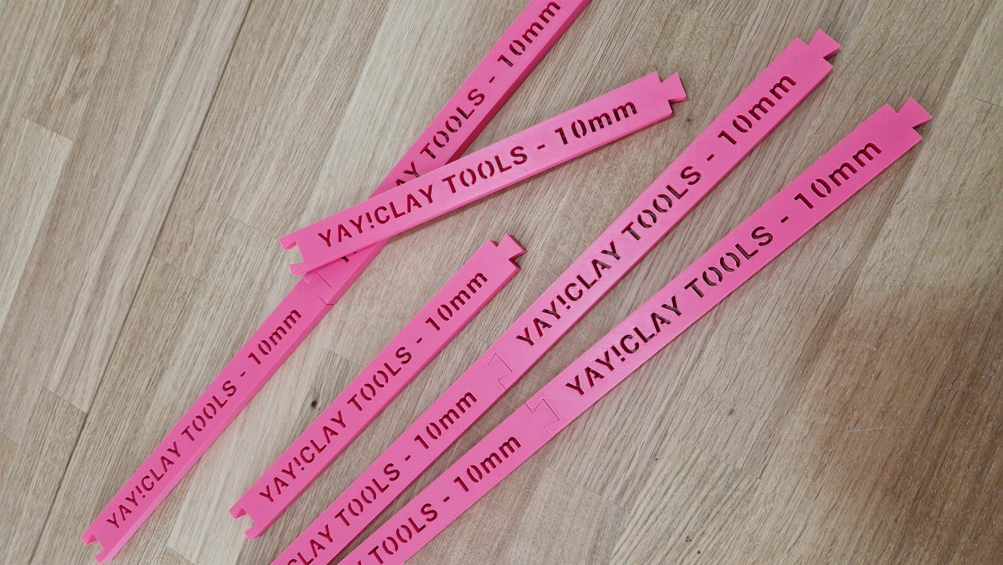 10mm clay thickness rolling guides (25cm) - Set x4