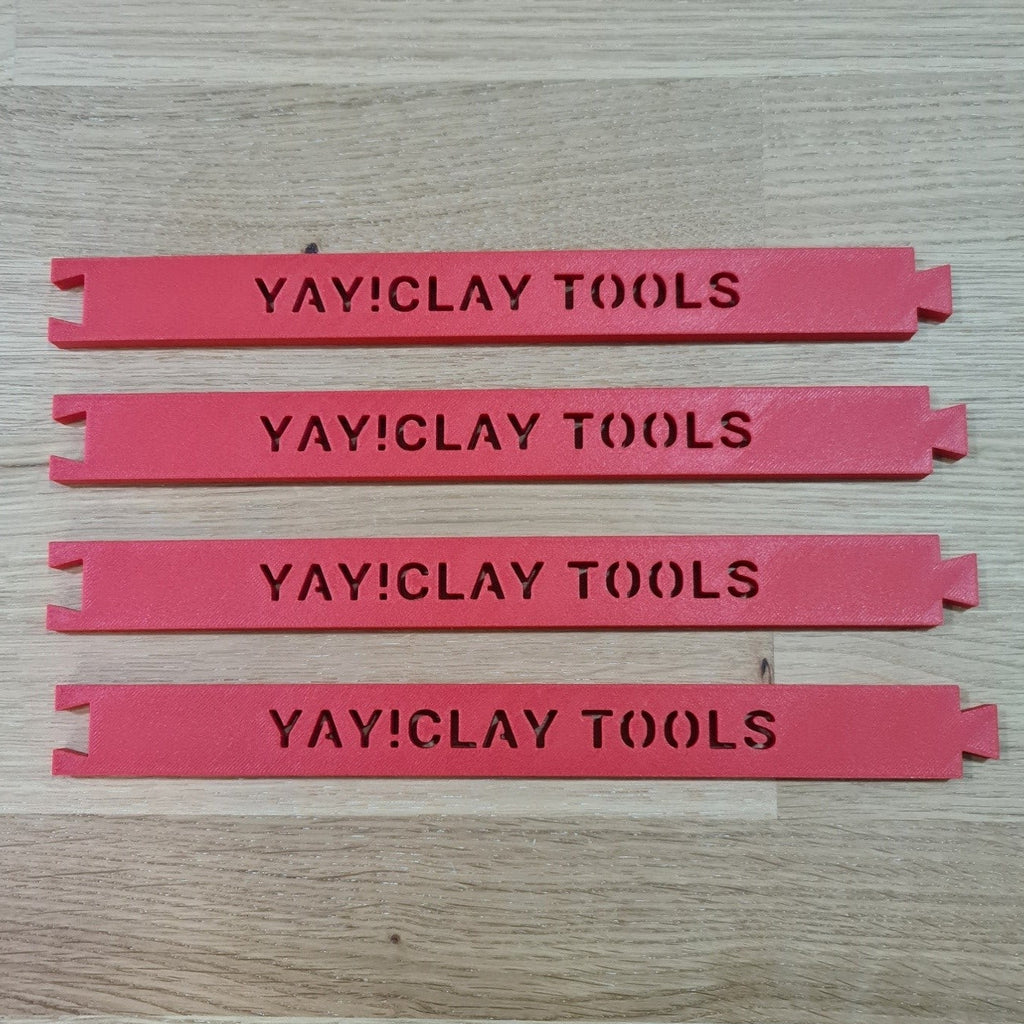 7mm clay thickness rolling guides (25cm) - Set x4